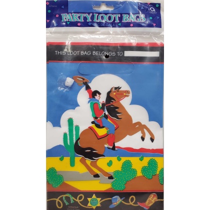 Amscan Cowboy Themed Loot Bags - 8 count