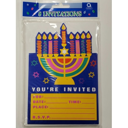 Amscan Hanukkah Celebration Invitations - 8 Count