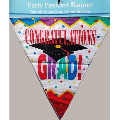 Amscan Happy Congratulations Grad Party Pennant Banner