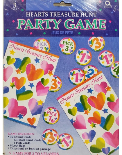 Amscan Hearts Treasure Hunt Party Game