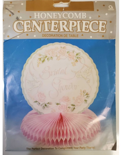 Amscan Honeycomb Centerpiece - Pink Bridal Shower Circle