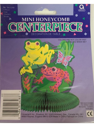 Amscan Mini Honeycomb Centerpiece Frogs with Butterfly