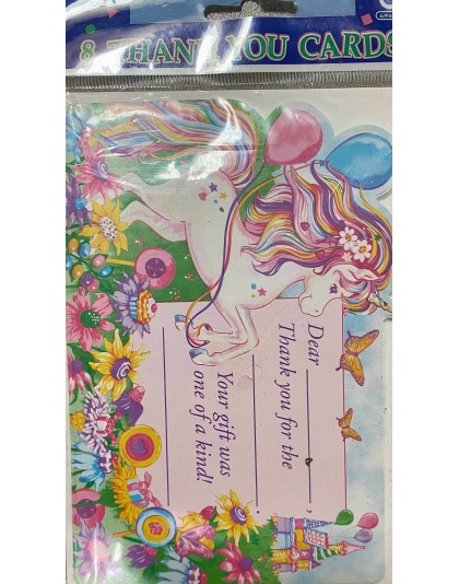 Amscan Mystical Unicorn Party Thank You Cards - 8 Pack
