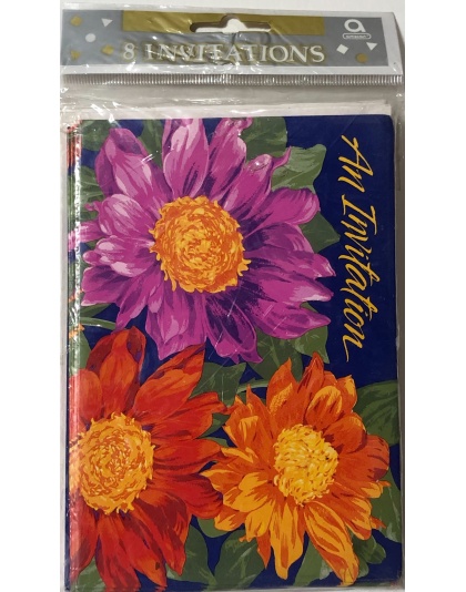 Amscan Painted Daisies Invitations - 8 Pack