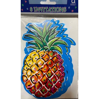 Amscan Pineapple Paradise Invitations - 8 Pack