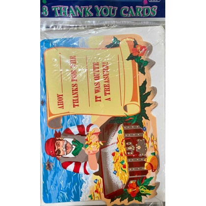 Amscan Pirate Thank You Cards - 8 Pack