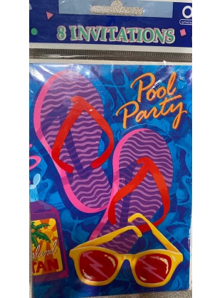 Amscan Pool Party Invitations