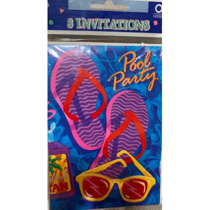 Amscan Pool Party Invitations