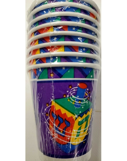 Amscan Spinning Dreidel Paper Cups - 8 count