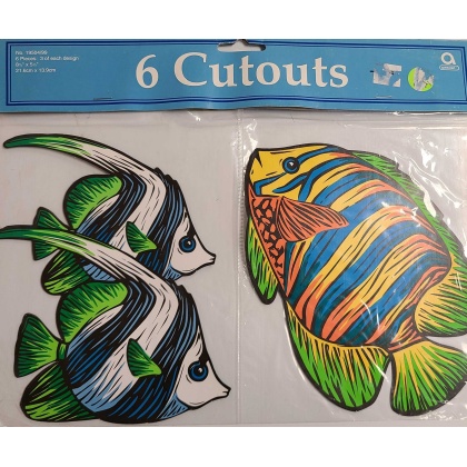 Amscan Tropical Fish 6 Cutouts