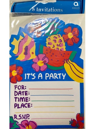 Amscan Tropical Party Invitations - 8 Pack