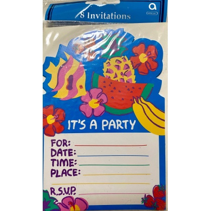 Amscan Tropical Party Invitations - 8 Pack