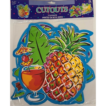 Amscan Tropical Pineapple and Drink Cutouts