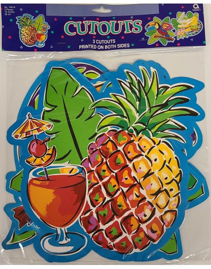 Amscan Tropical Pineapple and Drink Cutouts