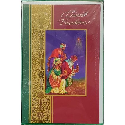 Carlton Cards - Santa's Workbench Deseos Navideños Cards - 18 count