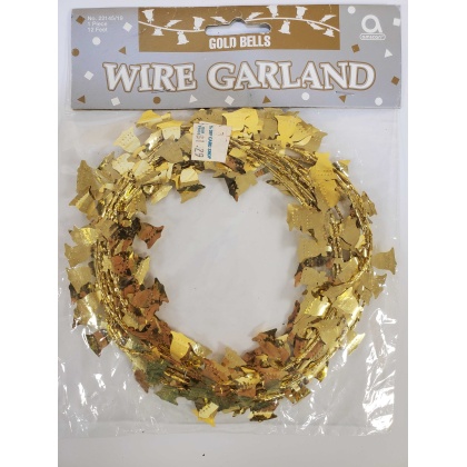 Gold Bells Wire Garland