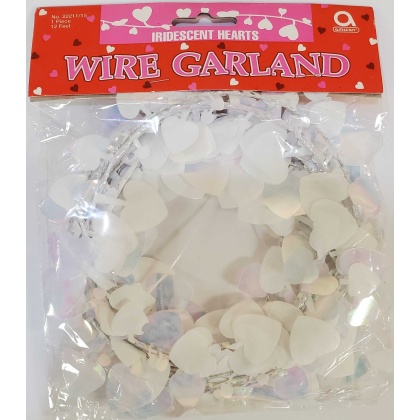 Iridescent Hearts Wire Garland