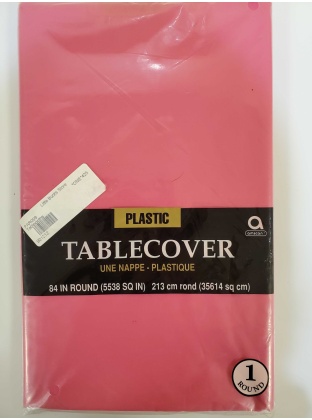 MAGENTA Round Plastic Table Cover by Amscan