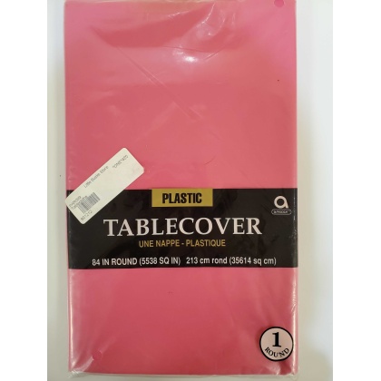 MAGENTA Round Plastic Table Cover by Amscan