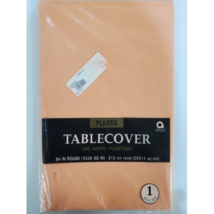 ORANGE CREAM Round Plastic Table Cover by Amscan