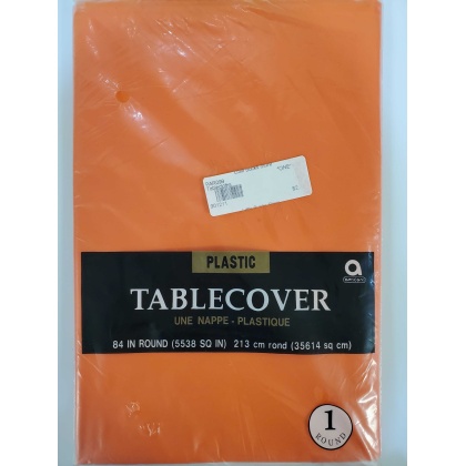 ORANGE PEEL Round Plastic Table Cover by Amscan