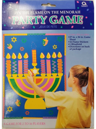 Pin the Flame on the Menorah Party Game