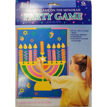 Pin the Flame on the Menorah Party Game