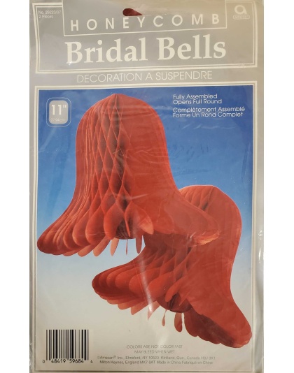 Red Honeycomb Bridal Bells