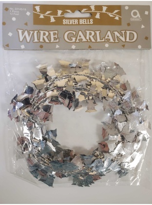 Silver Bells Wire Garland