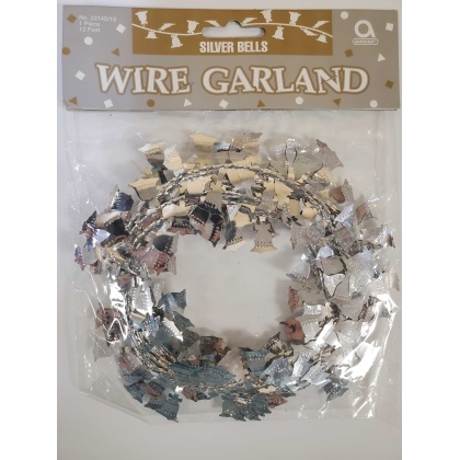 Silver Bells Wire Garland