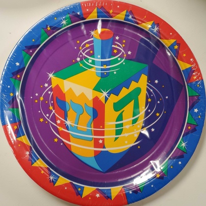 Spinning Dreidel Luncheon Plates