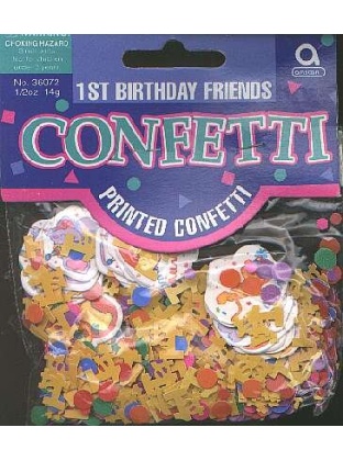 1st BIRTHDAY FRIENDS confetti