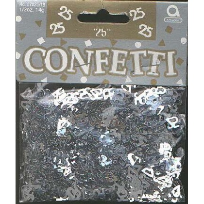 25 SILVER ANNIVERSARY confetti last one