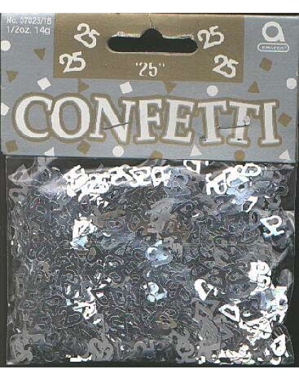 25 SILVER ANNIVERSARY confetti last one