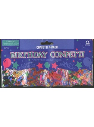 BIRTHDAY confetti 4 pack