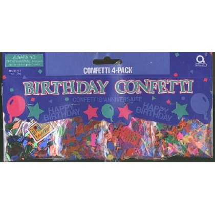 BIRTHDAY confetti 4 pack