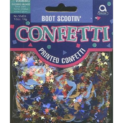 BOOT SCOOTIN confetti