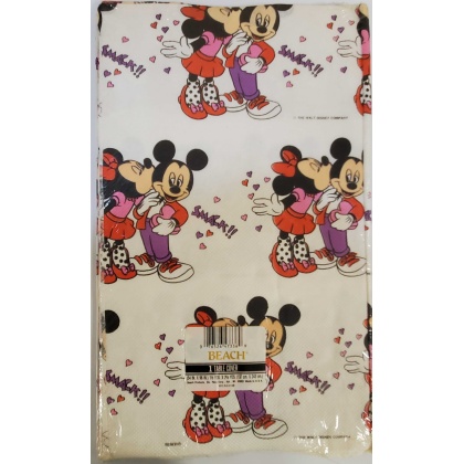 Beach Mickey and Minnie Mouse Valentine's Tablecover