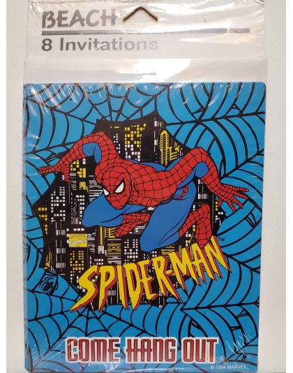 Beach Spiderman Come Hang Out Party Invitations - 8 count