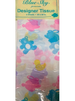 Blue Sky Baby Shower Tissue Sheets