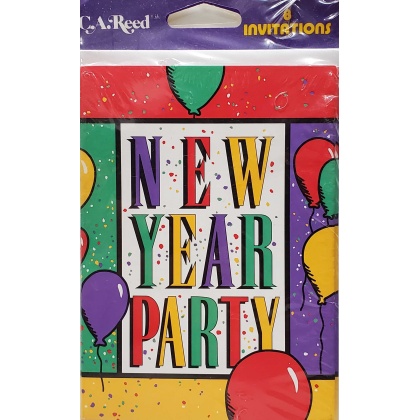 C.A. Reed New Year Party Invitations - 8 count