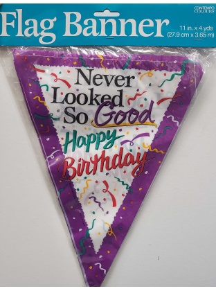 Contempo Colours Never Looked So Good Birthday Flag Banner