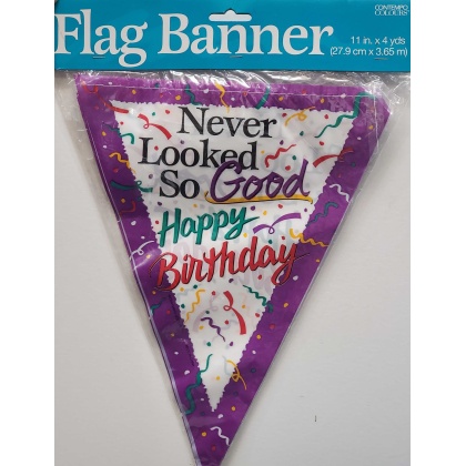 Contempo Colours Never Looked So Good Birthday Flag Banner