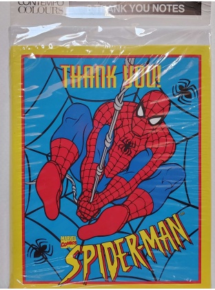 Contempo Colours Spiderman Thank You Cards - 8 Count