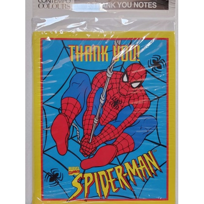 Contempo Colours Spiderman Thank You Cards - 8 Count