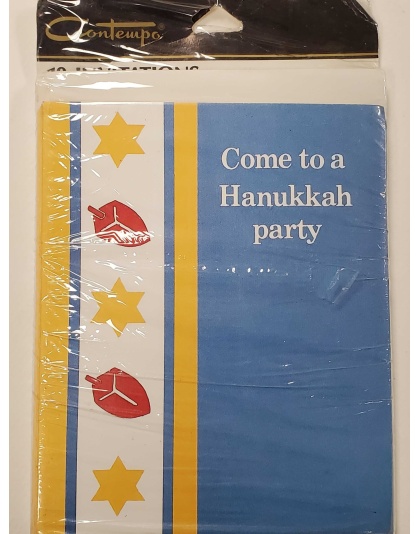 Contempo Come to a Hanukkah Party Invitations - 10 Count