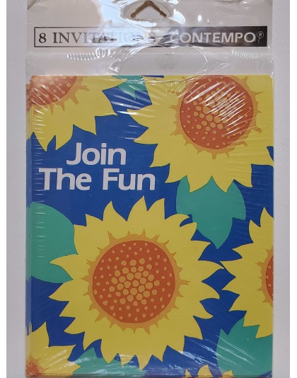 Contempo Join The Fun Sunflower Invitations - 8 Count