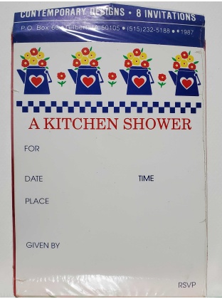 Contemporary Designs Kitchen Shower Invitations - 8 count