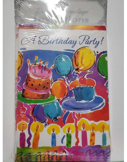 Designer Greetings A Birthday Party Invitations - 8 count