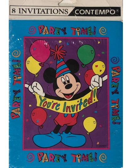 Disney Contempo Mickey Mouse Party Time Invitations - 8 Pack